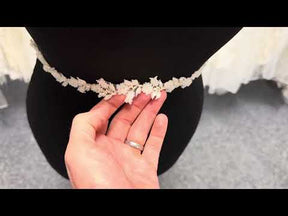 Ivory/Champagne Beaded Edging - T6