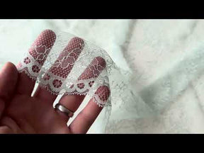 Duck Egg Blue Raschel Lace - Rome