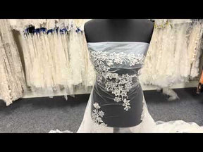 Ivory Sequin Embroidery Lace - EB3035