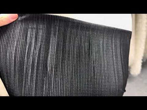 Black Pleated Polyester Fabric - Leeway