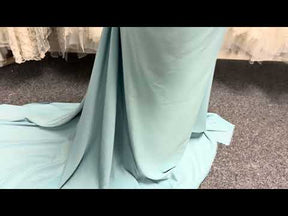 Lightweight Duck Egg Blue Polyester Satin - Juxtaposition