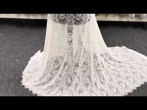 Ivory Corded Raschel Lace - Lesidi