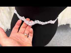 White Embroidered Lace Trim - T828