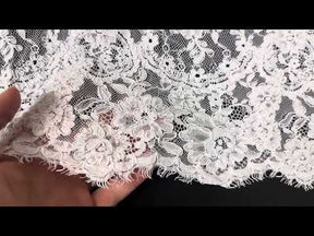White Corded Lace Trim - Eloise