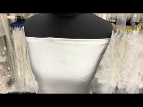 Pale Ivory Polyester Satin - P78