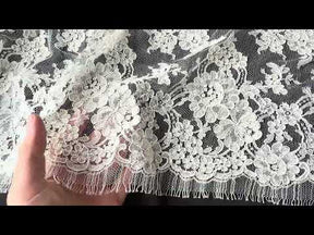 Ivory Corded Chantilly Lace - P237