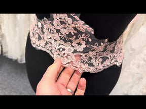 Antique Rose Corded Lace Trim - T660
