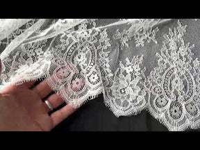 Ivory Raschel Lace - P393