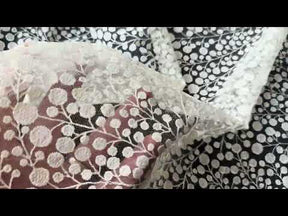 Ivory Contemporary Embroidered Lace - EB5040