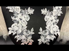 Ivory Floral Lace Appliques - MT8016