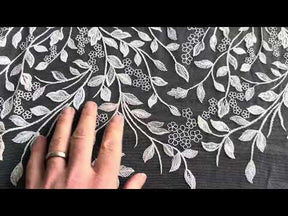 Ivory Embroidered Sequin Lace – EB3060