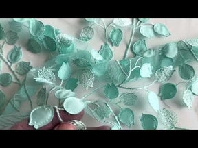 Aqua 3D Embroidered Lace - EB5034