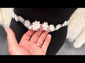 Ivory 3D Floral Lace Trim - T888