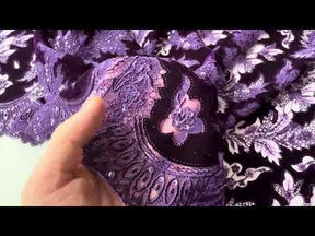 Purple 3D Velvet Lace - EB3023