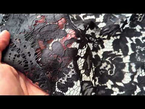 Black Raschel Lace - LA1002