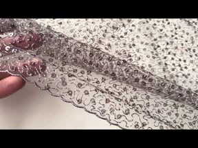 Taupe Embroidered Sequin Tulle – EB3001