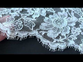 Ivory Corded Chantilly Lace - Grusso