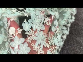 Light Ocean Embroidered Lace - EB3053