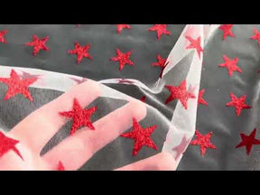 Red Star Tulle - Spangle