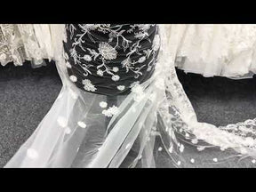 Ivory Embroidered Lace - Orlaith