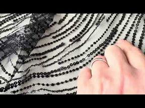 Black Sequin Lace - EB3011