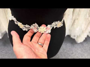 Champagne/Ivory Beaded Edging - T93