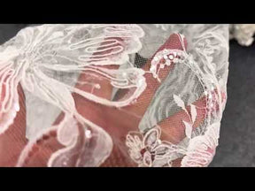Ivory Corded and Sequin Embellished Lace - Ladina
