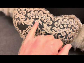Champagne Sequinned Embroidery Lace - Albany