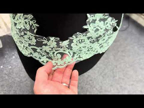 Aqua Corded Lace Trim - T660