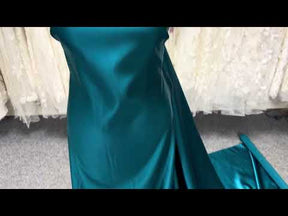 Teal Polyester Satin - Contessa