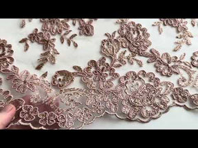 Nude Unbeaded Corded Lace - Nightfall