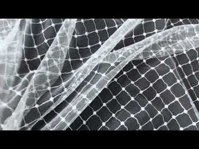 Ivory Embroidered Lattice Lace - Quadira