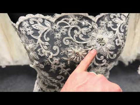 Ivory Beaded Lace - P992