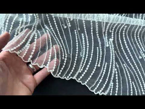 Ivory Sequin Lace - EB3011