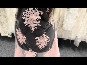 Antique Rose Corded Lace - LA7008
