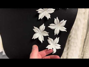 Pale Ivory Eco 6 Petal Flowers - MM0034 (Bag of 144)