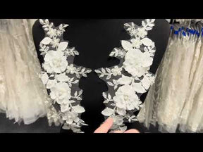 Ivory Flower Lace Appliques - Tulipa