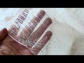 Baby Pink Embroidered Sequin Tulle – EB3020