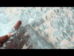 Baby Blue Embroidered Lace – EB5018