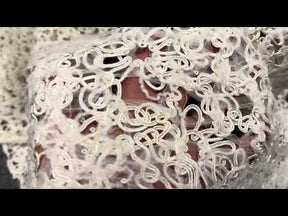 Ivory Sequin Abstract Lace - P870