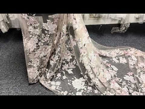 Pink Embroidered Lace - EB5052