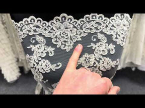 Ivory Corded Wedding Lace - P449