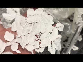 Ivory Italian Corded Embroidered Lace - Elfin