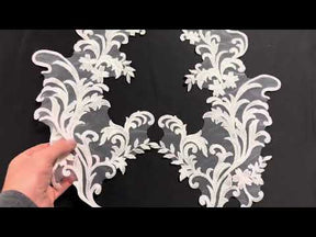 Ivory Embroidered Lace Appliques - Darkle