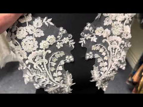 Ivory Sequinned Lace Appliques - Justine