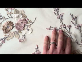 Ivory, Rose Gold and Pink Lace - EB5055