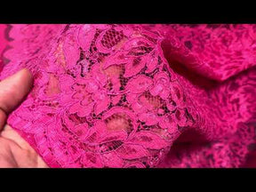 Fuchsia Pink Corded Lace - P947