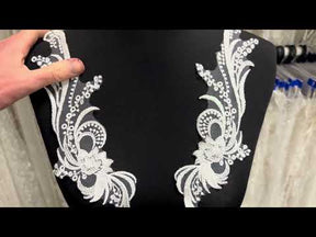 Ivory Embroidered Lace Appliques - MT6006