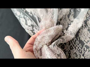 Dusty Rose French Metallic Lace - LA2003