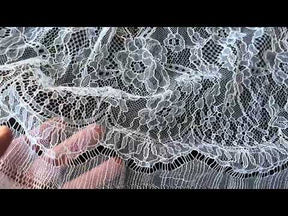 White Leavers Lace - P884